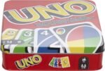 Mattel Games UNO Card Game in Travel & Storage Tin for Kid, Adult & Family Nights & Parties, Color Blind Accessible & Customizable Deck (Amazon Exclusive) - Image 8