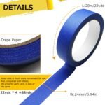 4 Rolls Premium Painters Tape, Blue Tape, Masking Tape, Paint Tape for Multi-Purpose, Painting, Painter's, DIY Crafts Arts (88yd =0.94IN*22yd*4) Decoration Labeling No Residue, Easy Removal - Image 3