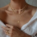 Layered Gold Silver Necklaces for Women, Stackable Stack 14K Real Gold Plated Silver Chain Necklace Diamond Circle CZ Layering Pendant Necklaces Trendy Gold Jewelry Set Gifts - Image 3
