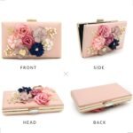 Milisente Evening Bag for Women, Flower Wedding Evening Clutch Purse Bride Floral Clutch Bag - Image 6