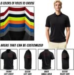 Custom Polo Shirts for Men Design Your Own Golf Jersey Personalized Print/Embroidered Text - Image 5