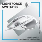 Logitech G502 X Wired Gaming Mouse - LIGHTFORCE hybrid optical-mechanical primary switches, HERO 25K gaming sensor, compatible with PC - macOS/Windows - White - Image 3