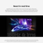 SAMSUNG 32-Inch Odyssey G50D Series QHD Fast IPS G-Sync Compatible Gaming Monitor, 1ms, VESA DisplayHDR 400, 180Hz, AMD FreeSync, Adjustable Stand, Eye Saver Mode, LS32DG502ENXZA, 2024 - Image 5