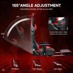 GTPLAYER Gaming Chair with Bluetooth Speakers, Adjustable Backrest and Height, 3D Armrests, Footrest, Ergonomic Computer Chair for Gamers (Brick Red) - Image 6