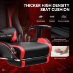 GTPLAYER Gaming Chair with Bluetooth Speakers, Adjustable Backrest and Height, 3D Armrests, Footrest, Ergonomic Computer Chair for Gamers (Brick Red) - Image 7