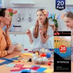 Paint Brushes Set for Acrylic Painting, 20 Pcs Oil Watercolor Acrylic Paint Brush, Artist Paintbrushes for Body Face Rock Canvas, Kids Adult Drawing Arts Crafts Supplies, Blue - Image 8