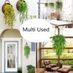 Fake Fern Artificial Hanging Ferns Outdoor Faux Hanging Greenery Plant Indoor UV Resistant Plastic Plants for Wall, Wedding Party, Holiday Decor-2Pcs - Image 6