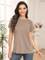 AUTOMET Womens Summer Tops Spring Shirts Trendy Vacation Outfits Short Sleeve Business Tshirts Fashion Casual Blouses - Image 3