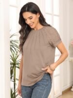 AUTOMET Womens Summer Tops Spring Shirts Trendy Vacation Outfits Short Sleeve Business Tshirts Fashion Casual Blouses - Image 5