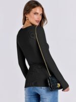 ANRABESS Women Long Sleeve Shirts Rib Knit Slim Fit Tops Basic Tee 2025 Fall Outfits Casual T-Shirt Underscrubs Layer Clothes - Image 6