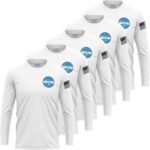 5 Pack Custom Dry Fit Long Sleeve Shirts for Men, Add Your Logo Front & Back Printing, Customized Moisture Wicking Sun Protection UV Workwear T-Shirts Black - Image 3