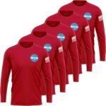 5 Pack Custom Dry Fit Long Sleeve Shirts for Men, Add Your Logo Front & Back Printing, Customized Moisture Wicking Sun Protection UV Workwear T-Shirts Black - Image 7