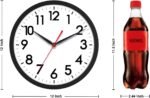 AKCISOT 12 Inch Wall Clock Silent Non-Ticking Modern Wall Clocks Battery Operated - Analog Classic Clock for Office, Home, Bathroom, Kitchen, Bedroom, School, Living Room(Black) - Image 3