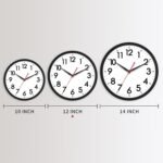 AKCISOT 12 Inch Wall Clock Silent Non-Ticking Modern Wall Clocks Battery Operated - Analog Classic Clock for Office, Home, Bathroom, Kitchen, Bedroom, School, Living Room(Black) - Image 4