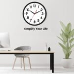 AKCISOT 12 Inch Wall Clock Silent Non-Ticking Modern Wall Clocks Battery Operated - Analog Classic Clock for Office, Home, Bathroom, Kitchen, Bedroom, School, Living Room(Black) - Image 9