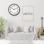 AKCISOT 12 Inch Wall Clock Silent Non-Ticking Modern Wall Clocks Battery Operated - Analog Classic Clock for Office, Home, Bathroom, Kitchen, Bedroom, School, Living Room(Black) - Image 10