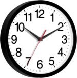 Wall Clock Modern 10 Inch Black Battery Operated Silent Non Ticking Analog for Living Room Office Home Bedroom Kitchen Bathroom - Image 7