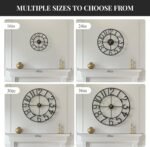 Cuspin Large Wall Clock for Living Room Decor, 30 Inch Decorative Wall Clocks Battery-Operated Silent Non Ticking Metal Modern Black Round Clock Arabic Numerals - Image 5