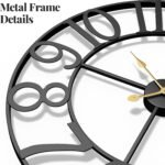 Cuspin Large Wall Clock for Living Room Decor, 30 Inch Decorative Wall Clocks Battery-Operated Silent Non Ticking Metal Modern Black Round Clock Arabic Numerals - Image 6