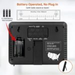 WallarGe Atomic Digital Wall Clock Battery Operated, Self-Setting, Large Display with Temperature, Date, Day of The Week, Silent Wall Mount Digital Clock, 4 Time Zones, DST - Image 5