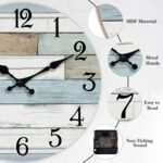Wall Clock Battery Operated 8 Inch Silent Non Ticking Coastal Design Country Rustic Retro Decorative for Bathroom Kitchen Living Room Bedroom - Image 6