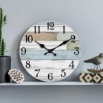 Wall Clock Battery Operated 8 Inch Silent Non Ticking Coastal Design Country Rustic Retro Decorative for Bathroom Kitchen Living Room Bedroom - Image 7