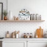 Wall Clock Battery Operated 8 Inch Silent Non Ticking Coastal Design Country Rustic Retro Decorative for Bathroom Kitchen Living Room Bedroom - Image 9