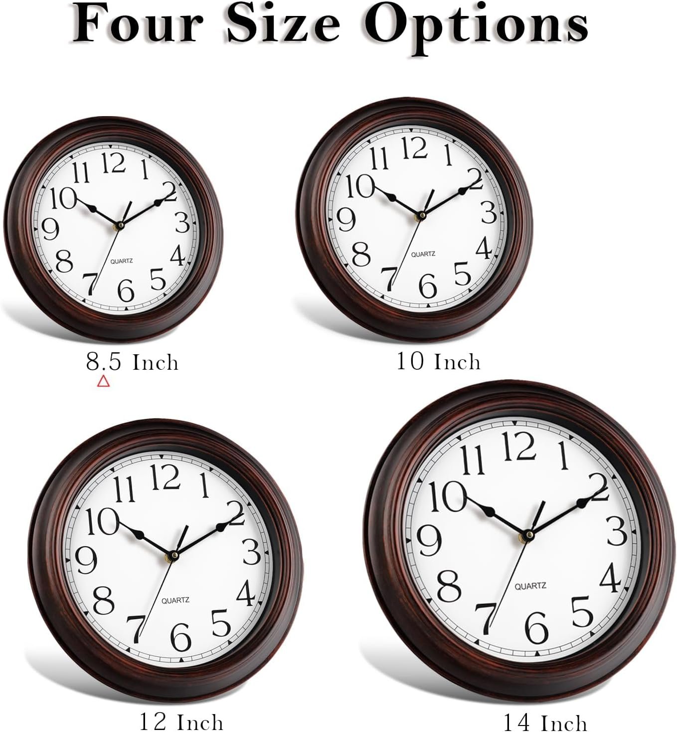 Wall Clocks Battery Operated Silent Non-Ticking Wall Clock 8.5 Inch Small Vintage Retro Rustic Style Decorative for Kitchen Living Room Home Office (Bronze) - Image 6