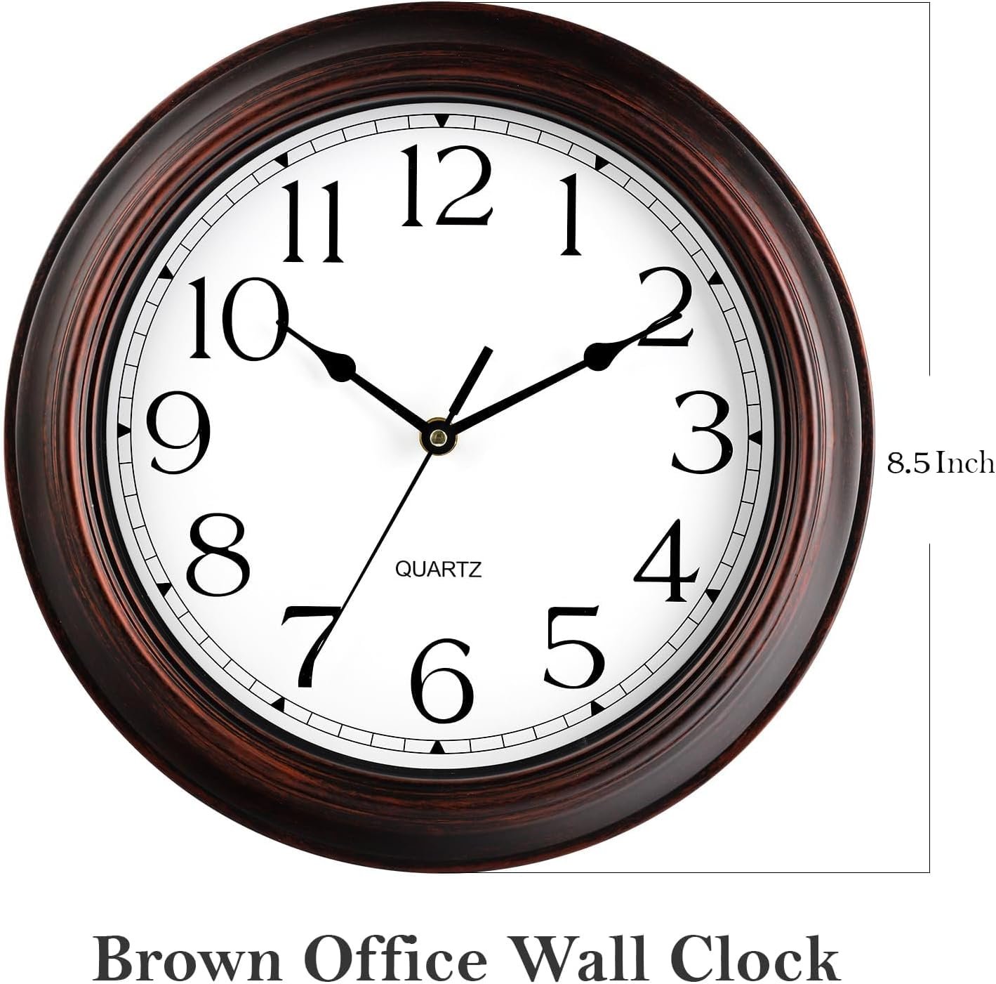 Wall Clocks Battery Operated Silent Non-Ticking Wall Clock 8.5 Inch Small Vintage Retro Rustic Style Decorative for Kitchen Living Room Home Office (Bronze) - Image 10