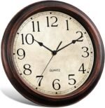 Wall Clock Battery Operated Vintage Silent Non-Ticking Analog Wall Clocks 8.5 Inch Small Retro Clock Decorative for Kitchen Bathroom Bedroom Home Office (Bronze) - Image 3