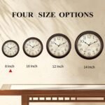 Wall Clock Battery Operated Vintage Silent Non-Ticking Analog Wall Clocks 8.5 Inch Small Retro Clock Decorative for Kitchen Bathroom Bedroom Home Office (Bronze) - Image 4