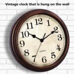 HYLANDA Wall Clock, 9 Inch Silent Non Ticking Classic Battery Operated Clocks, Decorative for Living Room, Bedrooms, Bathroom, Kitchen Office (Bronze) - Image 4