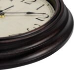 Foxtop Retro Silent Non-Ticking Round Classic Clock Quartz Decorative Battery Operated Wall Clock for Living Room Kitchen Home Office 12 Inch (Bronze) - Image 5