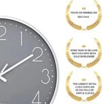 Wall Clock Silent & Non Ticking Modern Quartz Battery Operated Digital Quiet Sweep Office/Home/School/Kitchen Decor Clocks 9 Inch - Image 3