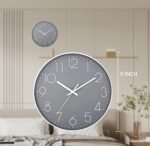 Wall Clock Silent & Non Ticking Modern Quartz Battery Operated Digital Quiet Sweep Office/Home/School/Kitchen Decor Clocks 9 Inch - Image 6