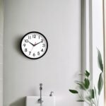 Wall Clock Small Analog 8 Inch Silent Non Ticking Battery Operated Modern Simple Decorative for Kitchen Office Bedroom Bathroom Living Room(Black) - Image 6