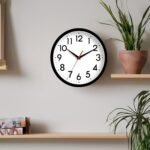 Wall Clock Small Analog 8 Inch Silent Non Ticking Battery Operated Modern Simple Decorative for Kitchen Office Bedroom Bathroom Living Room(Black) - Image 9