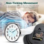 Wall Clock 12 Inches Non-Ticking Wall Clocks Battery Operated Large Easy to Read with Stereoscopic Dial Ultra-Quiet Movement Quartz for Office Classroom School Home Bedroom Kitchen - Image 5