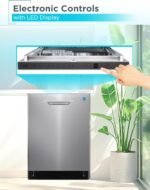 BLACK+DECKER 24" Designer Series Built-In Dishwasher, 14-Place Setting Capacity with Stainless Steel Tub, 6 Wash Programs and Smart Wash System, Low Noise, ENERGY STAR Certified, BDW400MS - Image 6