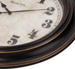 Westclox Traditional Large Wall Clock Battery-Operated Clock for Living Room, Bedroom, Office | Ideal Housewarming Gift (20 Inch, Rustwood) - Image 3