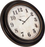 Westclox Traditional Large Wall Clock Battery-Operated Clock for Living Room, Bedroom, Office | Ideal Housewarming Gift (20 Inch, Rustwood) - Image 4