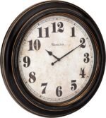 Westclox Traditional Large Wall Clock Battery-Operated Clock for Living Room, Bedroom, Office | Ideal Housewarming Gift (20 Inch, Rustwood) - Image 6