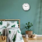 HITO 10 Inch Silent Wall Clock Battery Operated Non Ticking Glass Cover Silver Aluminum Frame, for Kitchen, Bedroom, Home Office, Living Room Decor - Image 8