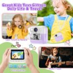 Kids Instant Print Camera, Christmas & Birthday Gift for Girls & Boys, Digital Camera with 32GB Card, 1080P Video, Portable Purple Toy for Ages 3-10 - Image 8