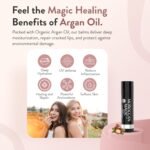 Moroccan Magic Organic Unscented Lip Balm 3 Pack | Ultra-Hydrating Argan Oil Lip Moisturizer + Vitamin E | Natural Chapstick for Dry Lips | Smooth, Non-Toxic | Organic Lip Balm - Image 4