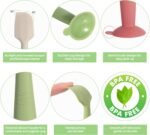 Baby Diaper Cream Spatula 3 Pack Diaper Spatulas Soft Silicone Diaper Cream Applicator Baby Butt Paste Spatula Brush with Suction Base,Full Size(Gray+Off-white+Green - Image 6