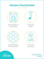 Simple Joys by Carter's Baby Hooded Sweater Jacket with Sherpa Lining - Image 6