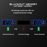 16.5" Large Digital Wall Clock with BT Sync, RGB Lights with 11 Scenes Mode Remote Control, Dual Alarms with Big LED Display, Auto DST, Temperature for Classroom Gaming - Image 10