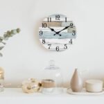 Wall Clock Battery Operated 10 Inch Silent Non Ticking Coastal Design Country Rustic Retro Decorative for Bathroom Kitchen Living Room Bedroom - Image 8