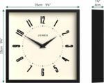 JONES CLOCKS® Box Wall Clock | Retro Square | 10 inch | Black | Easy to Read Numbers | Perfect Kitchen or Office Clock - Image 5